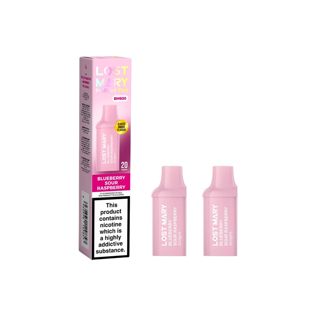 20mg Lost Mary BM600 Prefilled Replacement Pods 1200 Puffs