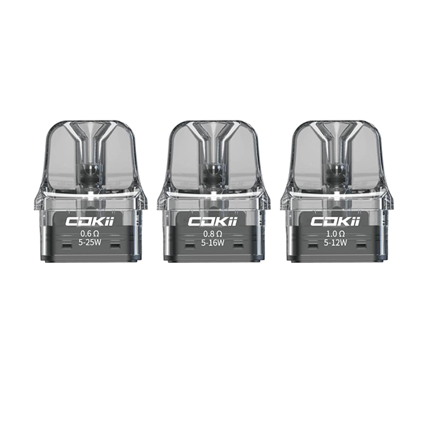 Cokii Lux Replacement Pods 3 Pack 2ml (0.6Ohm, 0.8Ohm, 1.0Ohm)
