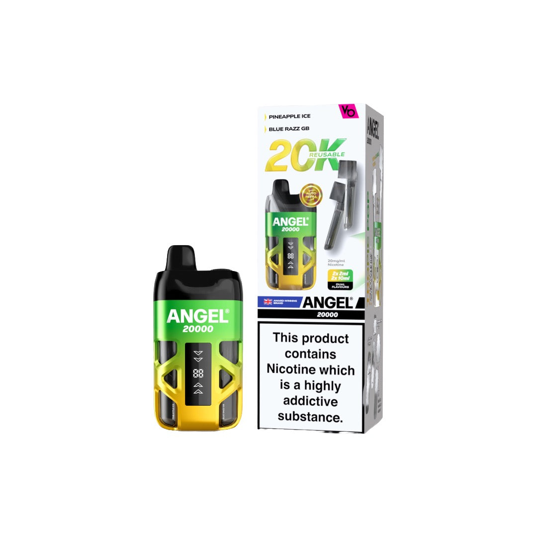 20mg Angel 20000 by Vapes Bars Duel Prefilled Pod Vape Kit 20000 Puffs