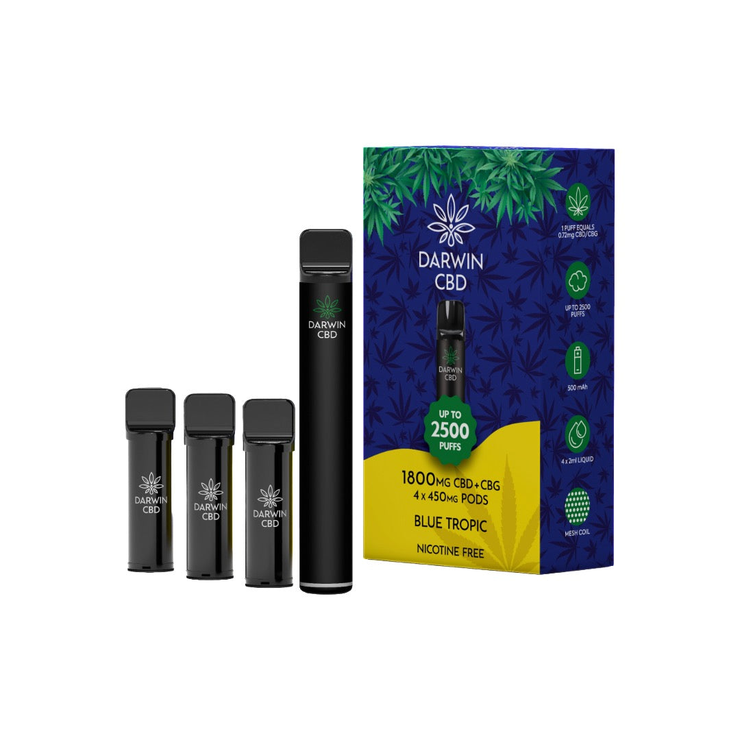 1800mg Darwin CBD + CBG 4 in 1 Pod Vape Kit 2500 Puffs
