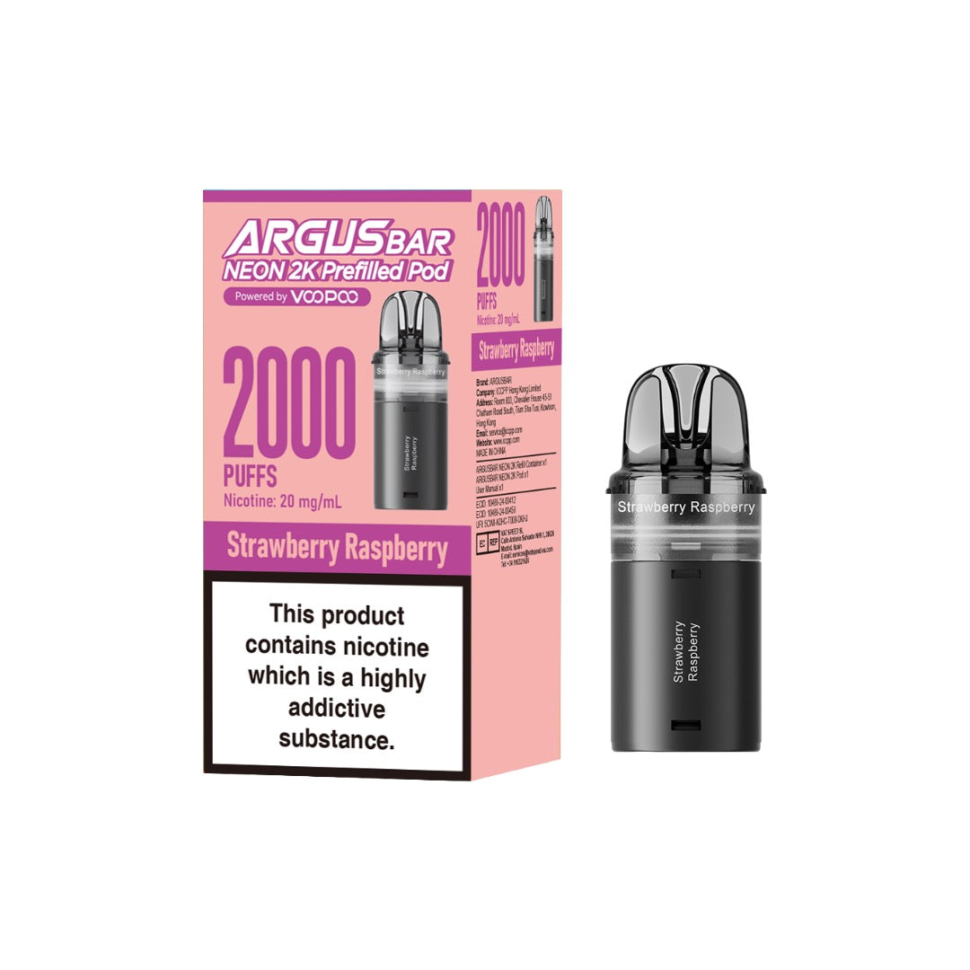 20mg Voopoo Argus Bar Neon 2K Prefilled Pods