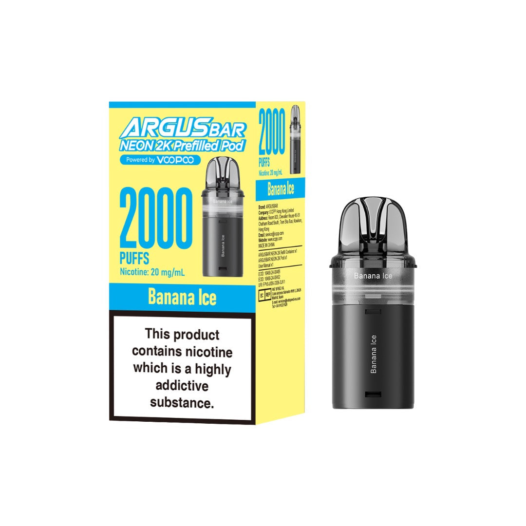 20mg Voopoo Argus Bar Neon 2K Prefilled Pods