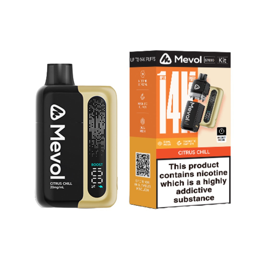 20mg Mevol S7000 Prefilled Pod Vape Kit 14k puffs