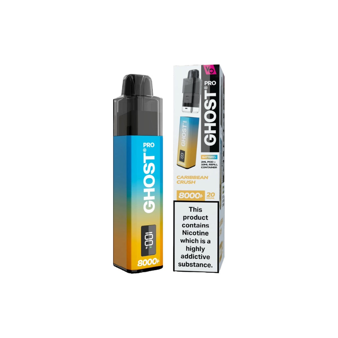 20mg Ghost Pro 8000+ By Vapes Bars Prefilled Pod Vape Kit