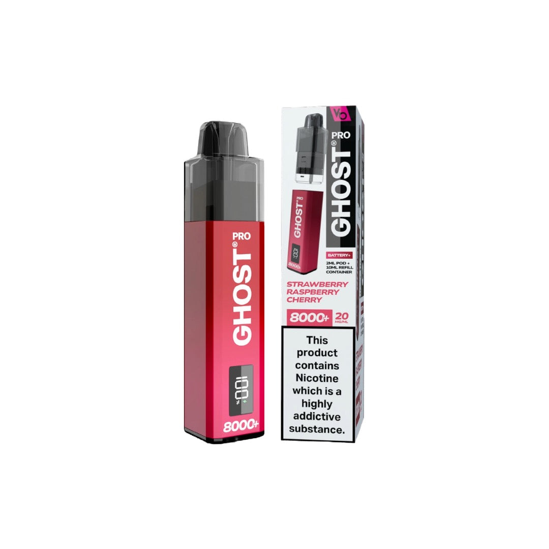 20mg Ghost Pro 8000+ By Vapes Bars Prefilled Pod Vape Kit