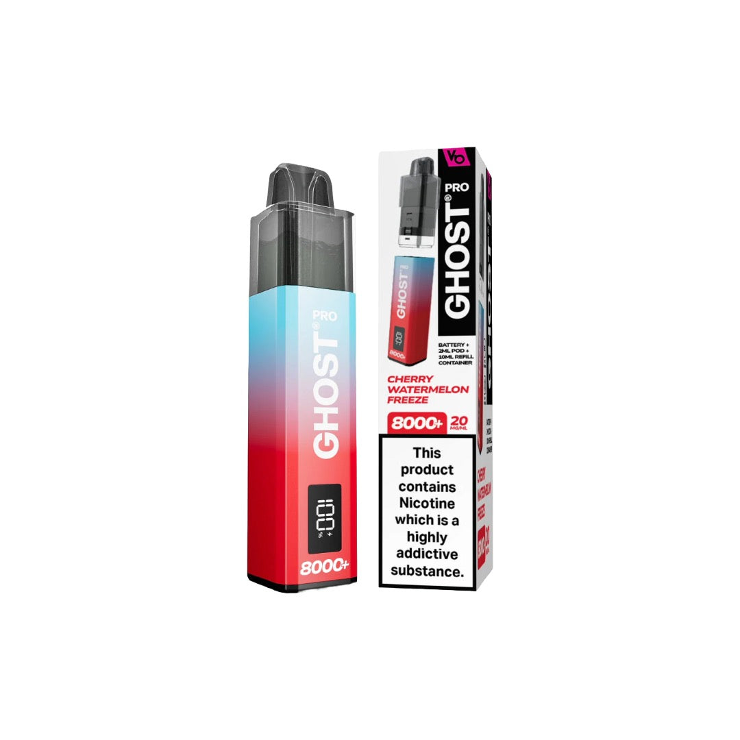 20mg Ghost Pro 8000+ By Vapes Bars Prefilled Pod Vape Kit