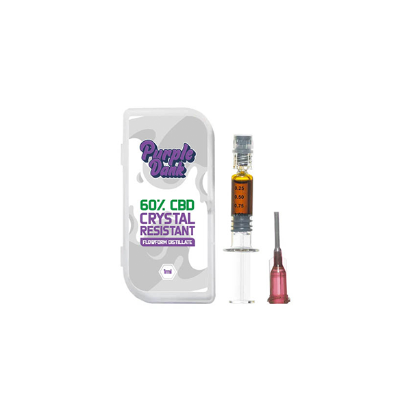 Purple Dank 60% CBD Crystal Resistant Flowform Distillate - 1ml