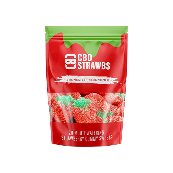 CBD Asylum 600mg Strawberry Gummies Ct Pouch