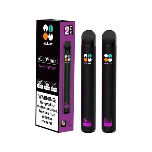 20mg Allov Mini Disposable Vape Device Twin Pack 1200 Puffs