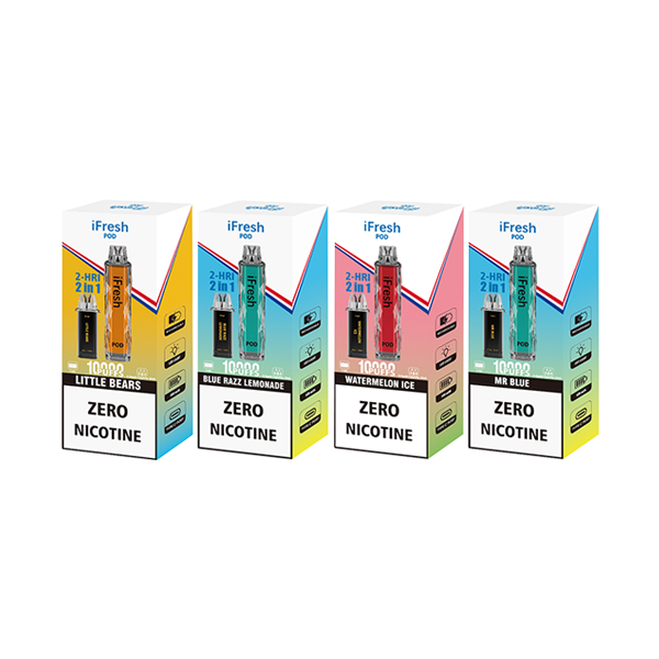 0mg iFresh 10,000 Puffs 2in1 Disposable Pod Kit