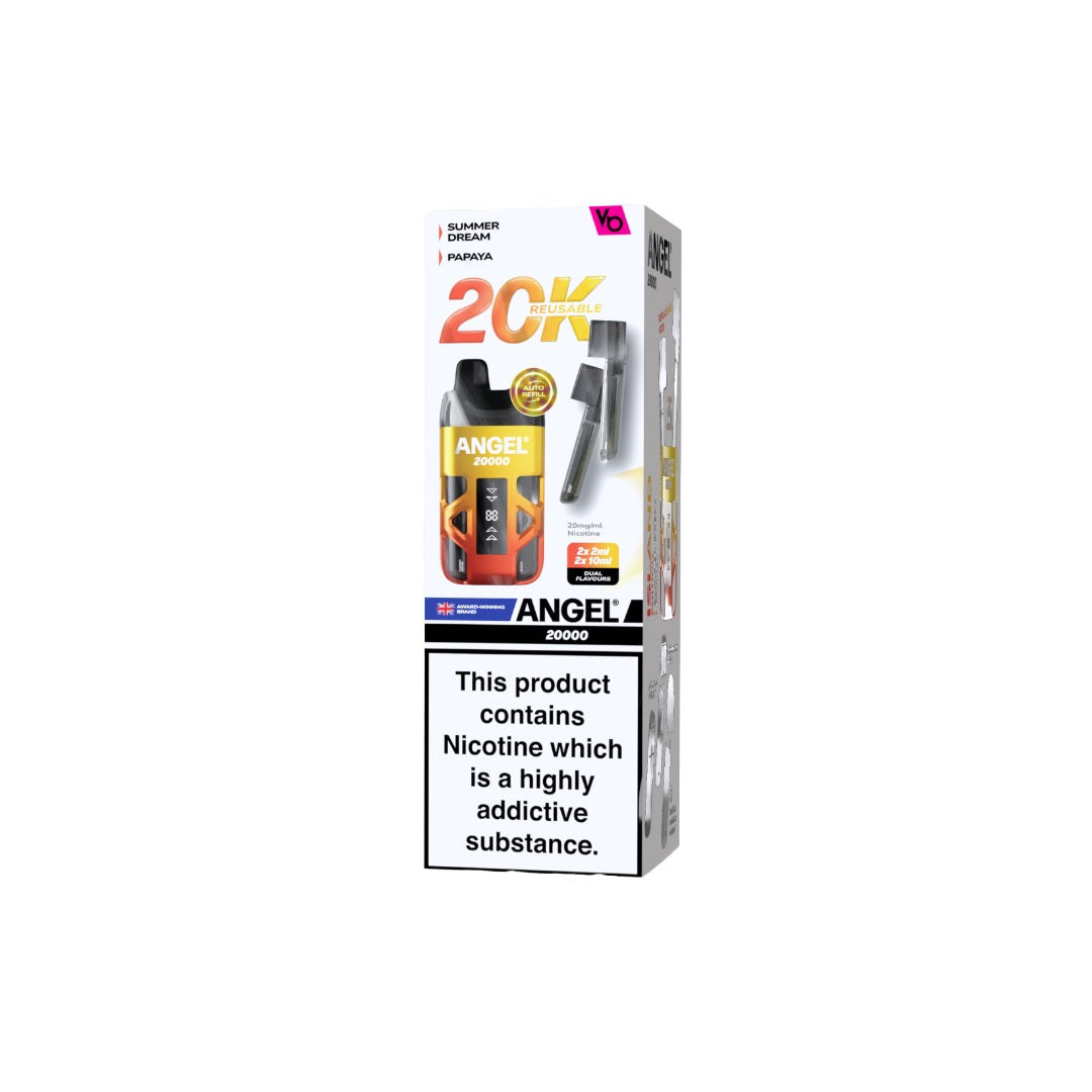 20mg Angel 20000 by Vapes Bars Duel Prefilled Pod Vape Kit 20000 Puffs