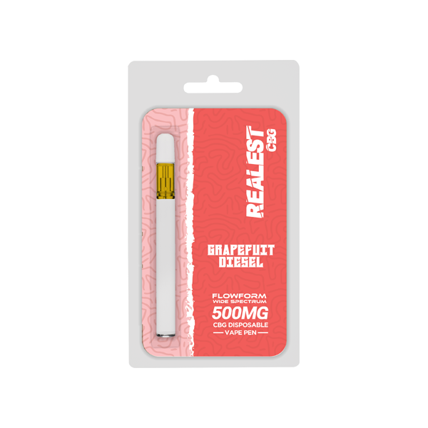 Realest CBG 500mg Flowform Wide Spectrum CBG Disposable Vape Pen 170 Puffs