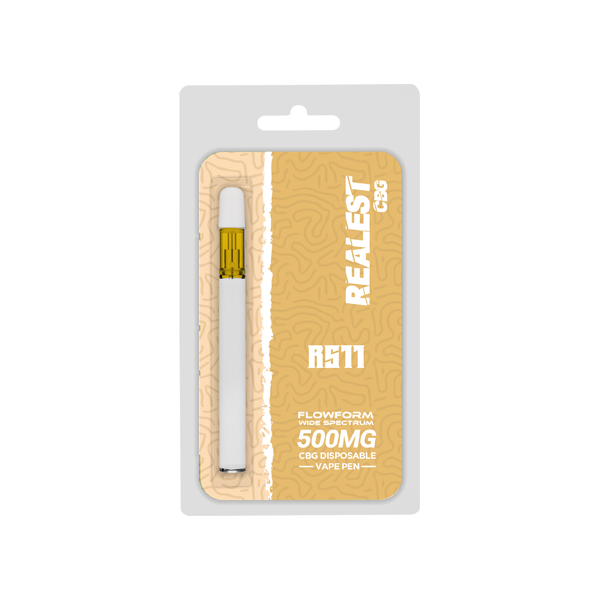 Realest CBG 500mg Flowform Wide Spectrum CBG Disposable Vape Pen 170 Puffs