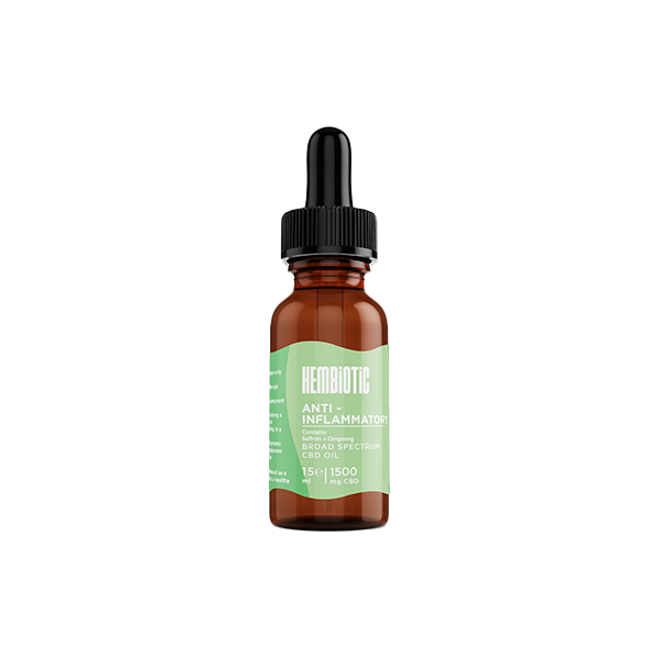 Hembiotic 1500mg Broad-Spectrum CBD Oil - 15ml