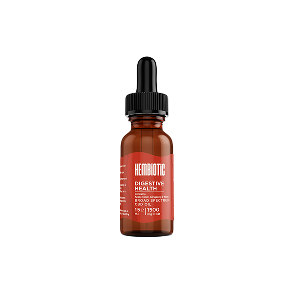 Hembiotic 1500mg Broad-Spectrum CBD Oil - 15ml