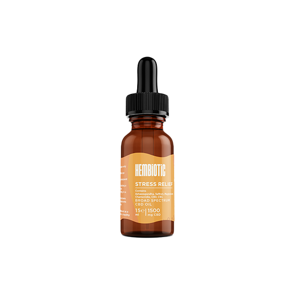 Hembiotic 1500mg Broad-Spectrum CBD Oil - 15ml