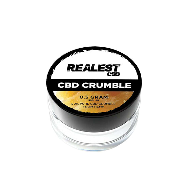 Realest CBD 500mg 80% Broad Spectrum CBD Crumble